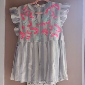 Embroidered detail top